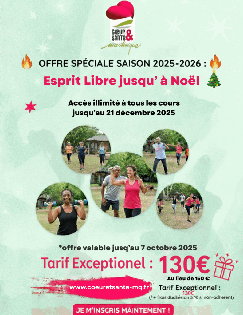 pomotion seance sport santé avec coeur et santé martinique